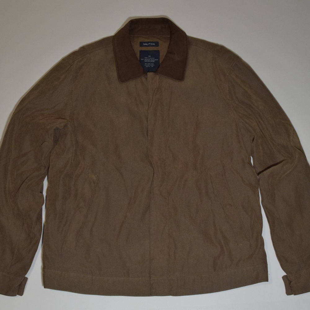 Nautica Cotton Sport Coat with Leather trim